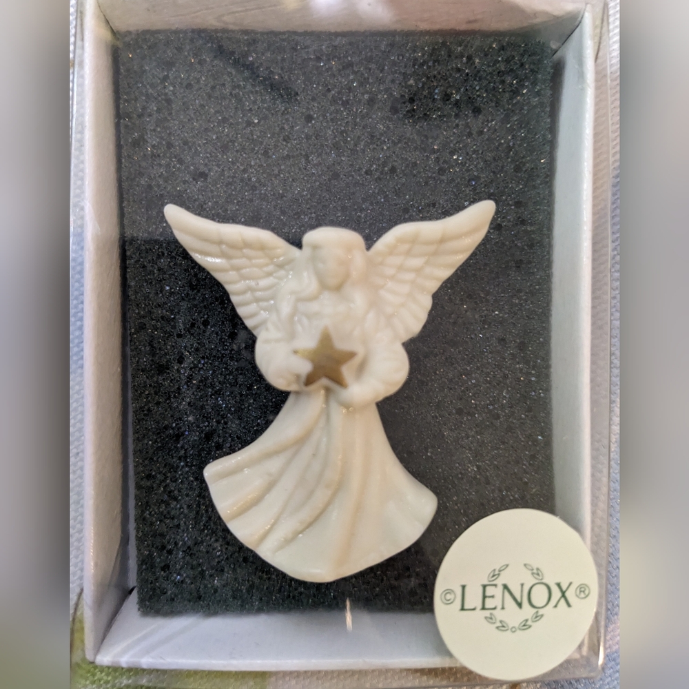 Lenox Vintage Angel Pin Brooch With Gold Star, NIB/NOS - Picture 8 of 10